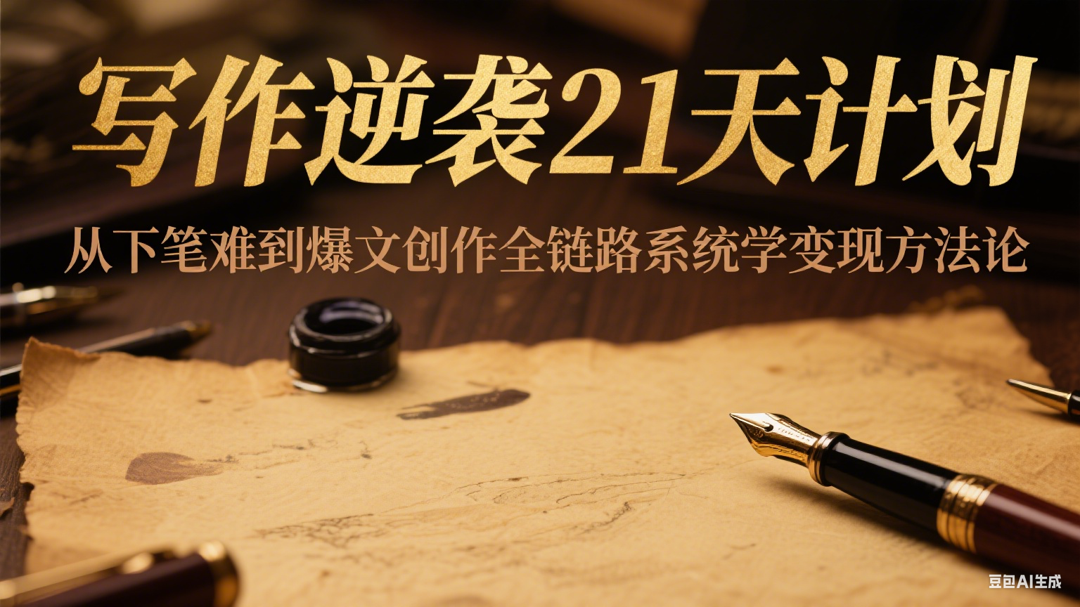 写作逆袭21天计划：从下笔难到爆文创作全链路系统学变现方法论-南友云赚