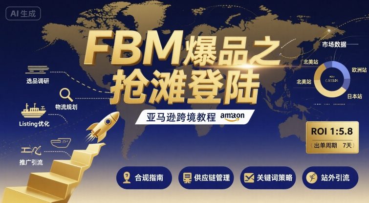 FBM爆品之抢滩登陆-亚马逊跨境教程-南友云赚