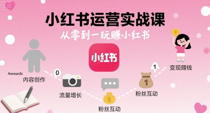 8bcd2a3831e8ae26c8e3694caf6a2f28.jpeg 小红书运营实战课,从零到一玩賺小红书