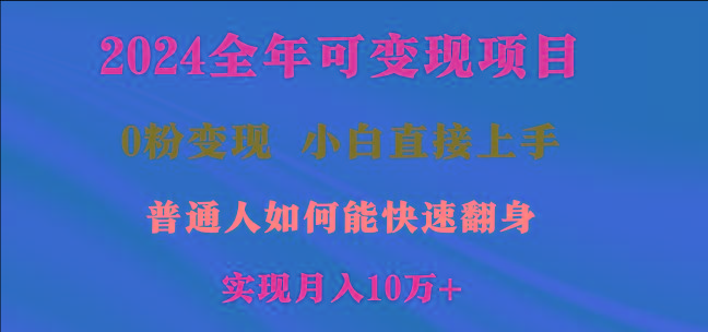 2024全年可变现项目，一天收益至少2000+，小白上手快，普通人就要利用互…-南友云赚