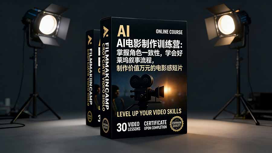 AI电影制作训练营：掌握角色一致性，学会好莱坞叙事流程，制作价值万元的电影感短片-南友云赚
