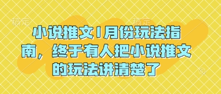 小说推文1月份玩法指南，终于有人把小说推文的玩法讲清楚了!-南友云赚