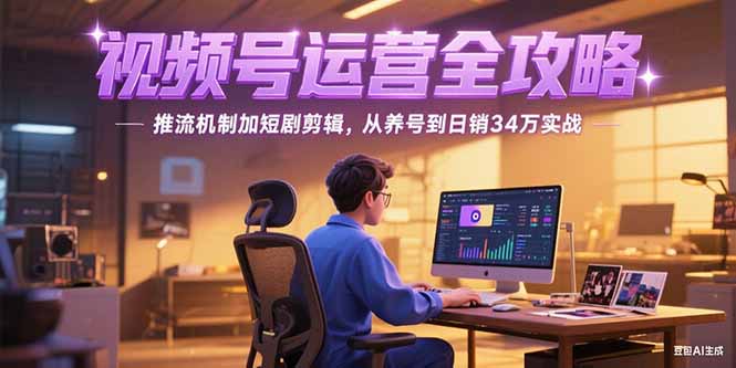 2025视频号运营全攻略，推流机制加短剧剪辑，从养号到日销34万实战-南友云赚