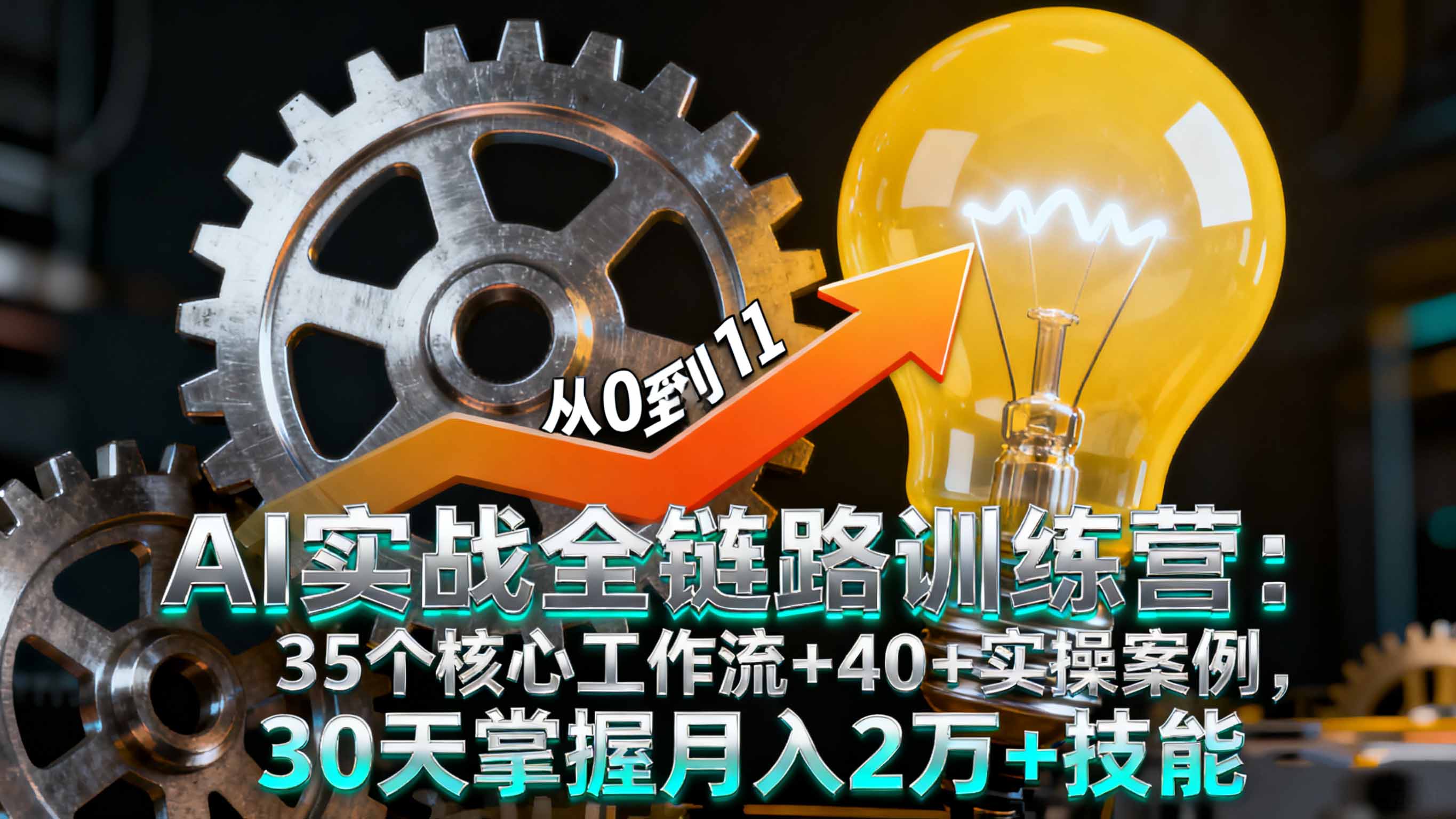 AI实战全链路训练营：35个核心工作流+40+实操案例，30天掌握月入2万+技能-南友云赚