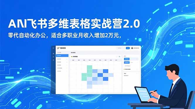AI+飞书多维表格实战营2.0：零代码自动化办公，适合多职业月收入增加2万元-南友云赚