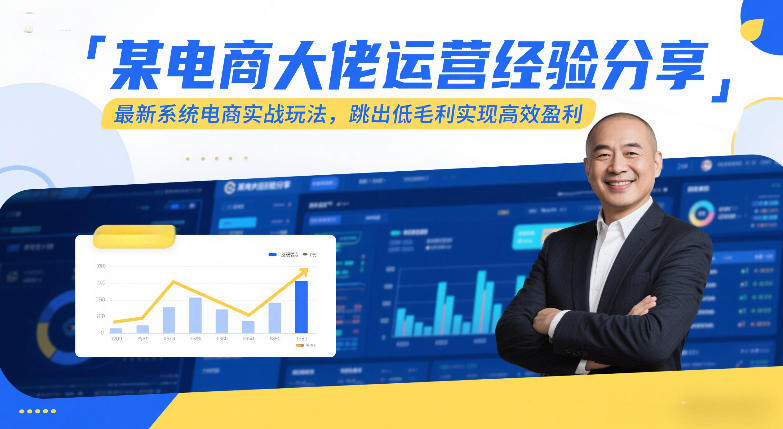 某电商大佬运营经验分享，最新系统电商实战玩法，跳出低毛利实现高效盈利-南友云赚