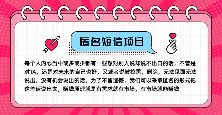 冷门小众赚钱项目，匿名短信，玩转信息差，月入五位数【揭秘】-南友云赚