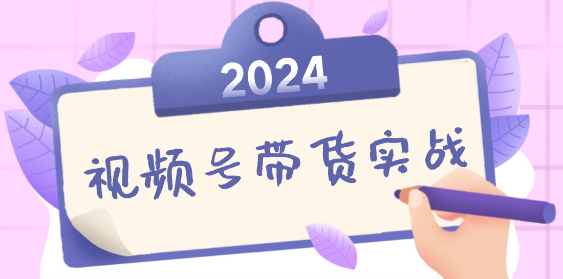 2024视频号最新带货实战课：无人直播/书单号卖货/个人IP口播 (附资料素材-南友云赚