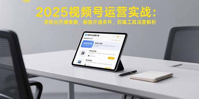 2025视频号运营实战：零粉丝开播策略，橱窗开通条件，剪辑工具深度解析-南友云赚