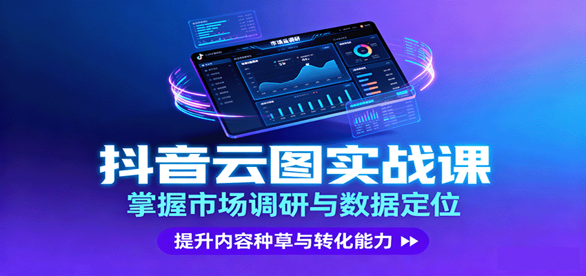 抖音云图实战，掌握市场调研与数据定位，提升内容种草与转化能力-南友云赚