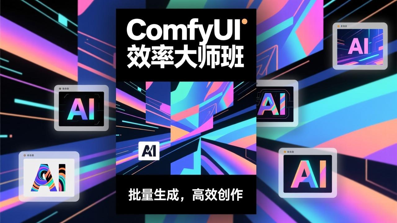 ComfyUI效率大师班：工作流搭建，批量生成，将个人AI出图效率提升5-10倍，月接单收入1-3万-南友云赚