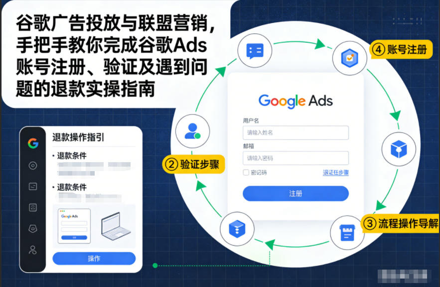 谷歌广告投放与联盟营销，手把手教你完成谷歌Ads账号注册、验证及遇到问题的退款实操指南-南友云赚