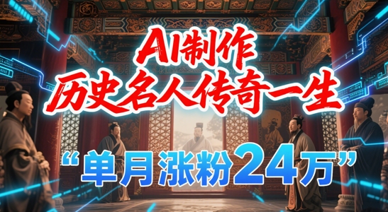 a1e203b73063d8112055045abd6cdb32.jpeg 暴力起号!用AI制作历史名人传奇一生,单月涨粉24W,涨粉+变现赛道黑马来了