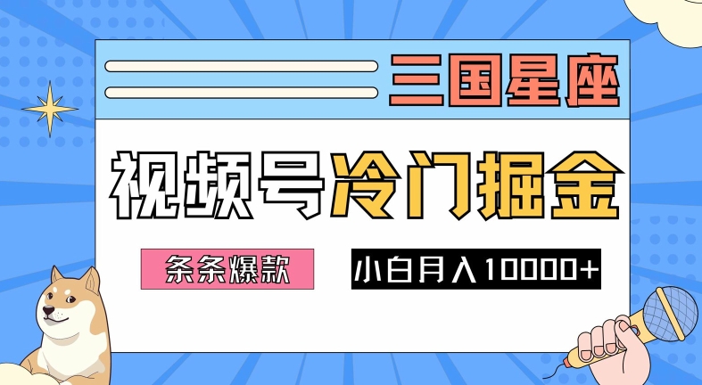 2024视频号三国冷门赛道掘金，条条视频爆款，操作简单轻松上手，新手小白也能月入1w-南友云赚