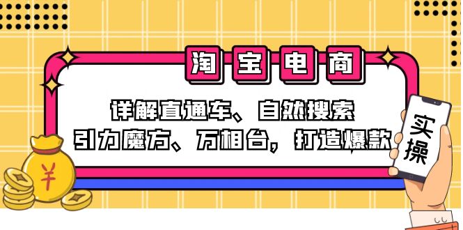 2024淘宝电商课程：详解直通车、自然搜索、引力魔方、万相台，打造爆款-南友云赚