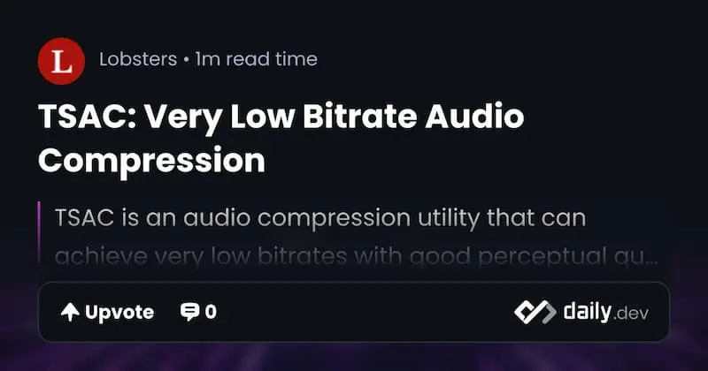 TSAC ｜音频压缩-南友云赚