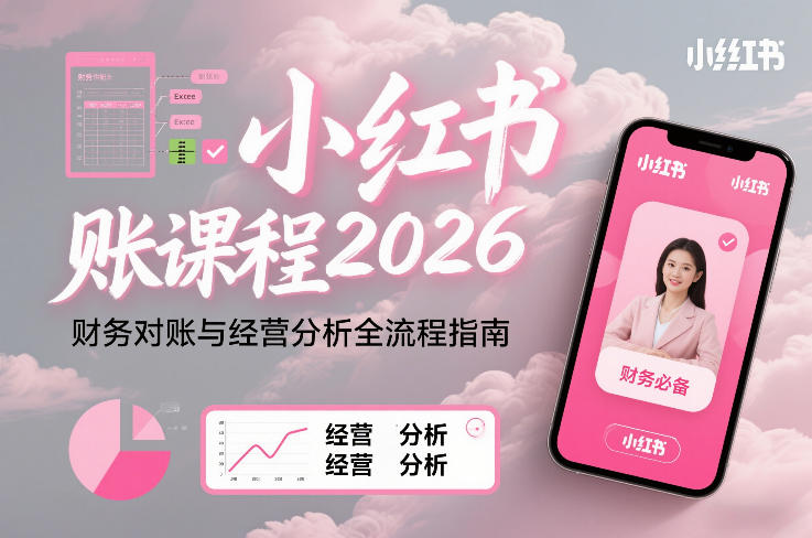 小红书对账课程2026，财务对账与经营分析全流程指南-南友云赚
