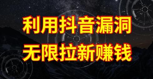 利用抖音链接漏洞，无限拉新赚钱【漏洞原理+操作流程】【揭秘】-南友云赚