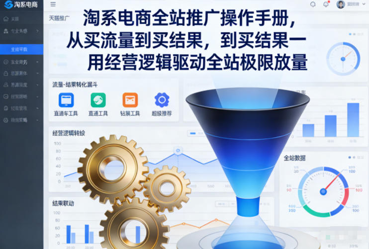 淘系电商全站推广操作手册，从买流量到买结果一用经营逻辑驱动全站极限放量-南友云赚