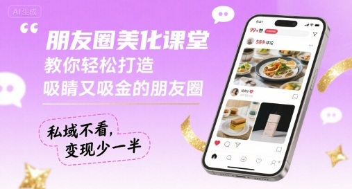 ac8309f0341c35468c989e5c61bdddc4.jpeg 朋友圈美化课堂,教你轻松打造,吸睛又吸金的朋友圈,私域不看,变现少一半