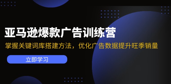 亚马逊爆款广告训练营：掌握关键词库搭建方法，优化广告数据提升旺季销量-南友云赚