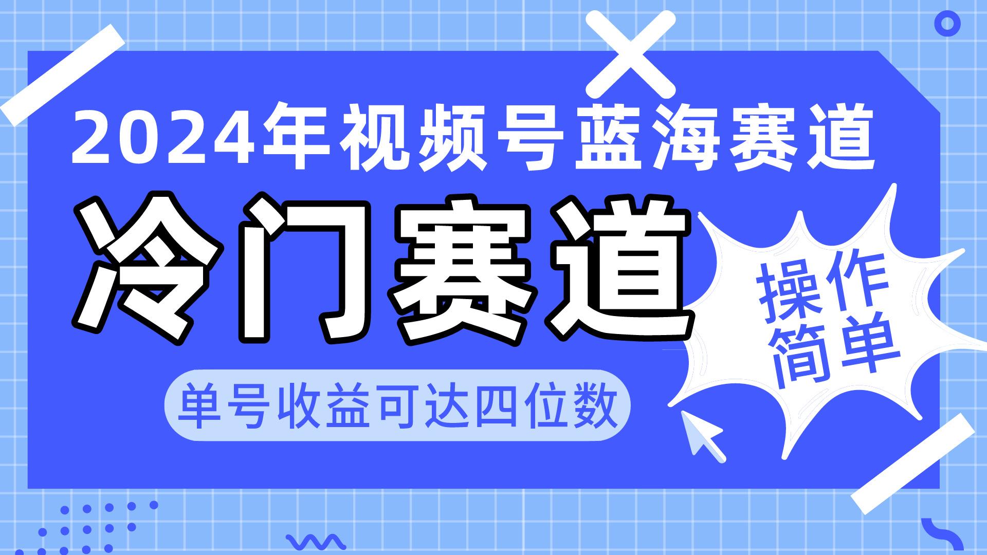 2024视频号冷门蓝海赛道，操作简单 单号收益可达四位数(教程+素材+工具-南友云赚