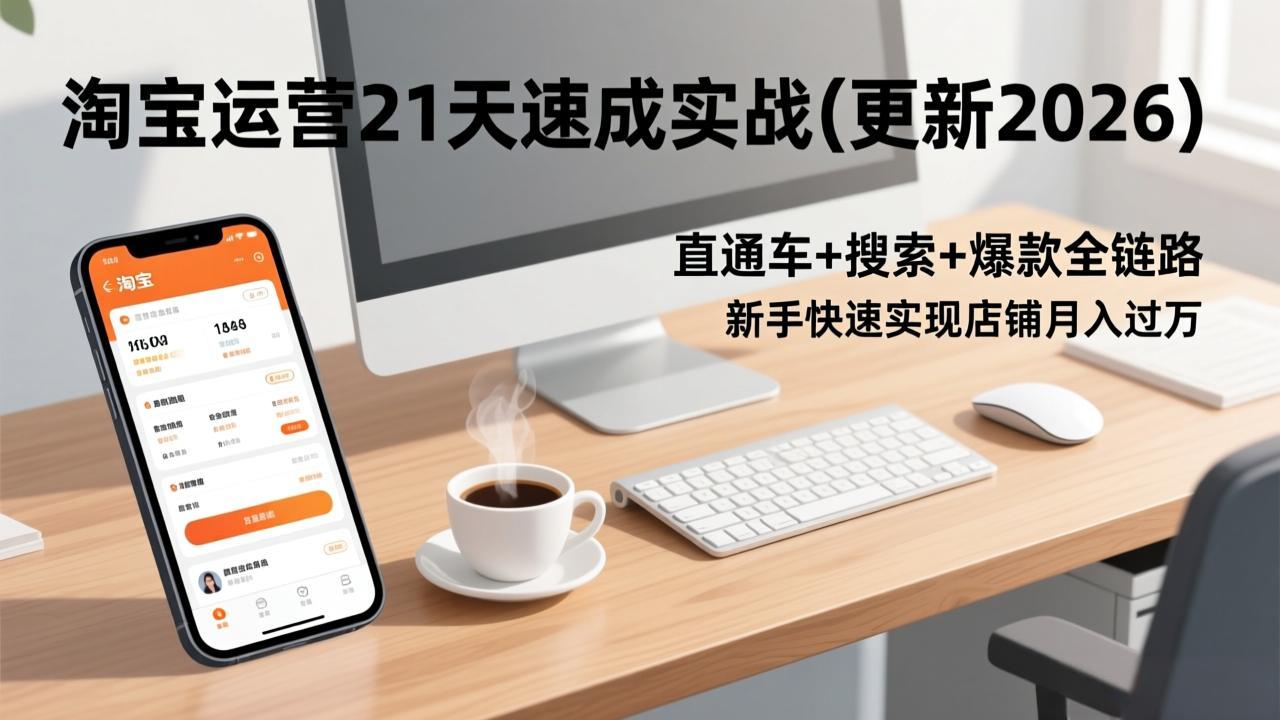 淘宝运营21天速成实战(更新2026-南友云赚