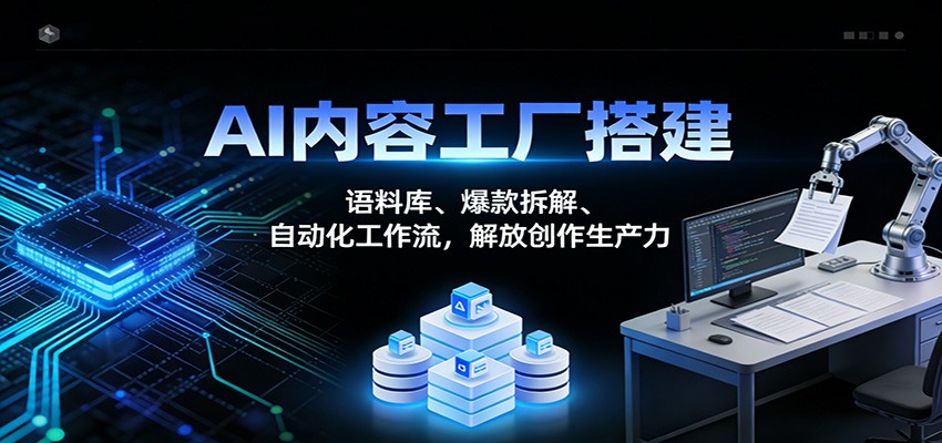 AI内容工厂搭建：语料库、爆款拆解、自动化工作流，解放创作生产力-南友云赚