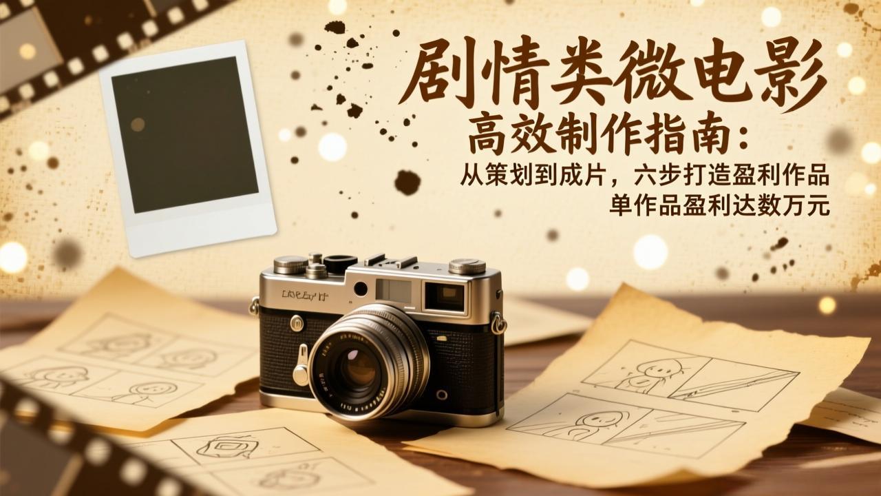 剧情类微电影高效制作指南：从策划到成片，六步打造盈利作品，单作品盈利达数万元-南友云赚
