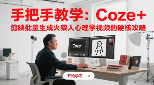 b85d05dbedcbef3d4a89708955f868a4.jpeg 手把手教学:Coze + 剪映批量生成火柴人心理学视频的硬核攻略