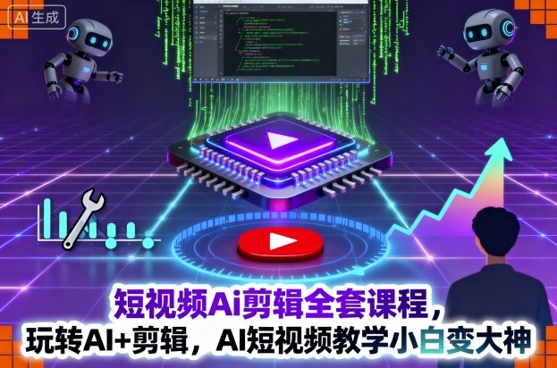 bb7695db4cac2aee1d4fd272158f4187.jpeg 短视频Ai剪辑全套课程,玩转AI+剪辑,AI短视频教学小白变大神