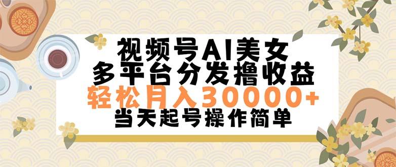 视频号AI美女，轻松月入30000+,操作简单轻松上手-南友云赚