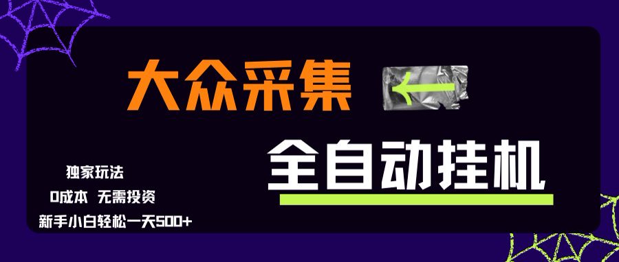 大众采集全自动玩法,新手小白轻松一天500+,操作简单-南友云赚