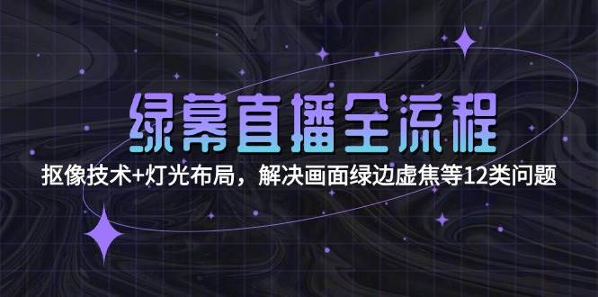 绿幕直播全流程：抠像技术+灯光布局，解决画面绿边虚焦等12类问题-南友云赚