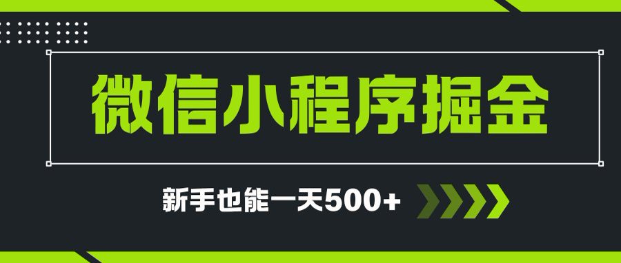 微信小程序自撸广告项目，0投资暴力玩法，新手小白一天轻松500+-南友云赚