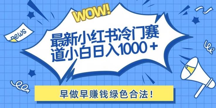 最新小红书冷门赛道日入1000+一部手机小白轻松-南友云赚