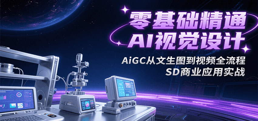 零基础精通AI视觉设计，AiGC从文生图到视频全流程，SD商业应用实战-南友云赚
