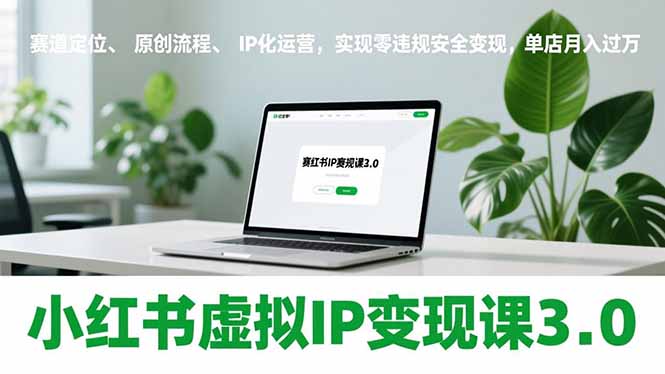 小红书虚拟IP变现课3.0，赛道定位、原创流程、IP化运营，实现零违规安全变现，单店月入过万-南友云赚