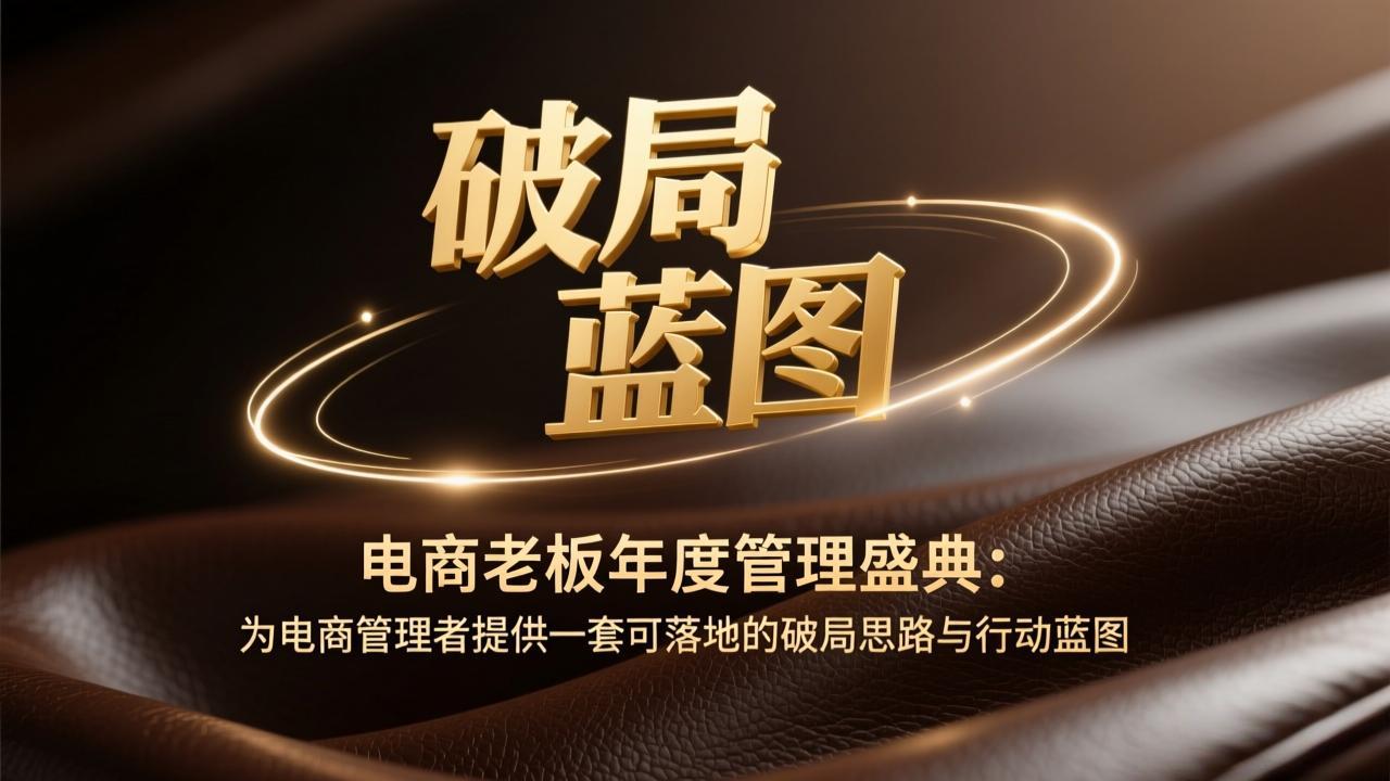 电商老板年度管理盛典：为电商管理者提供一套可落地的破局思路与行动蓝图-南友云赚