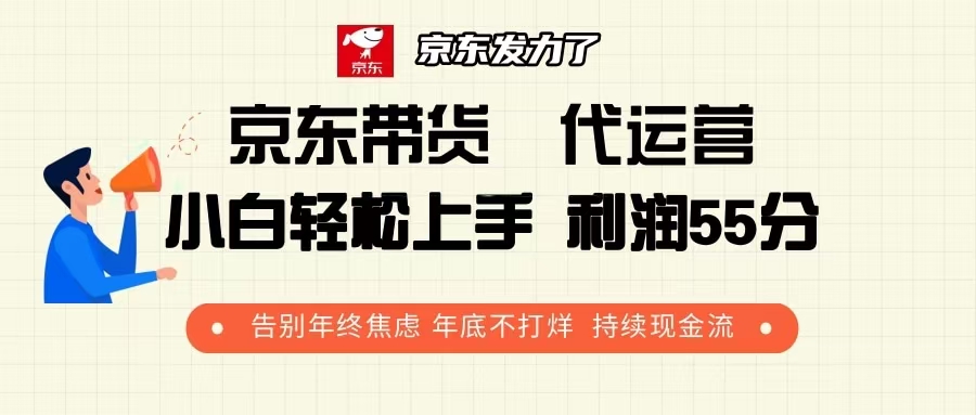 京东带货 代运营 利润55分 告别年终焦虑 年底不打烊 持续现金流-南友云赚