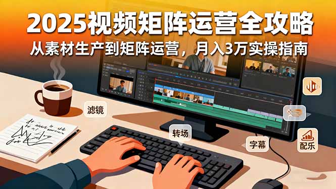 ca206a842dc632a4e66e5386b1c6f7f6.jpeg 2025短视频矩阵运营全攻略:从素材生产到矩阵运营,月入3万实操指南