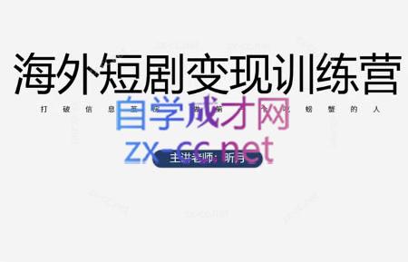 昕月老师·海外短剧变现训练营-南友云赚