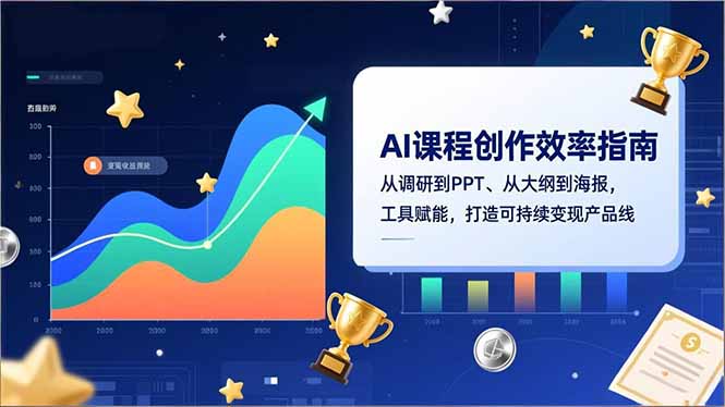 AI课程创作效率指南，从调研到PPT、从大纲到海报，工具赋能，打造可持续变现产品线-南友云赚