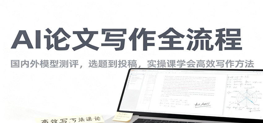 AI论文写作全流程，国内外模型测评，选题到投稿，实操课学高效写作方法-南友云赚
