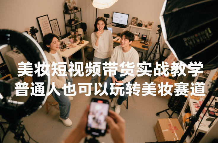 美妆短视频带货实战教学，普通人也可以玩转美妆赛道-南友云赚