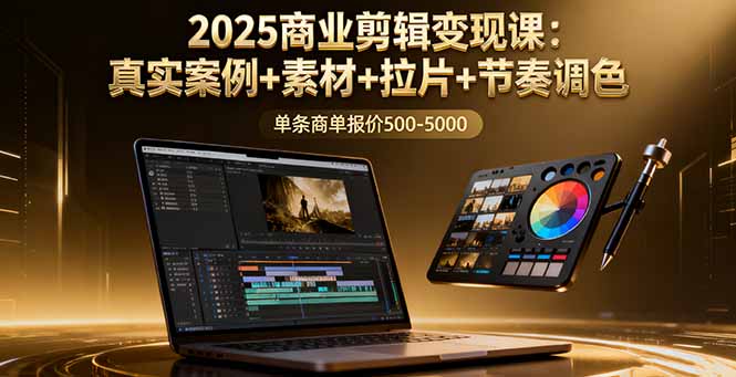 d35c14530723bc90a3b0945cd950112a.jpeg 2025商业剪辑变现课:真实案例+素材+拉片+节奏调色,单条商单报价500-5000