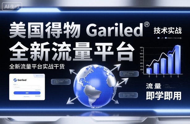 美国得物Gariled技术实战，全新流量平台​实战干货，即学即用-南友云赚