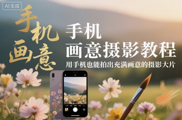 手机画意摄影教程，用手机也能拍出充满画意的摄影大片-南友云赚