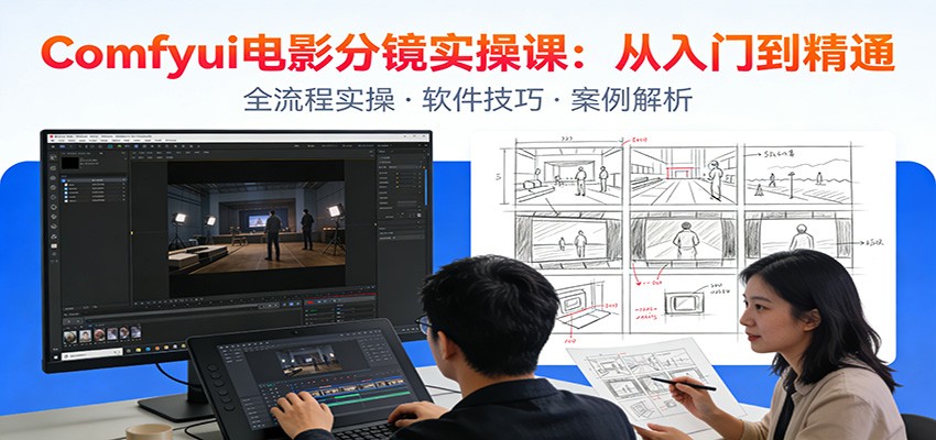 ComfyUI电影分镜实操课：分镜一致性，全流程AI视频制作，零基础也能做专业分镜-南友云赚