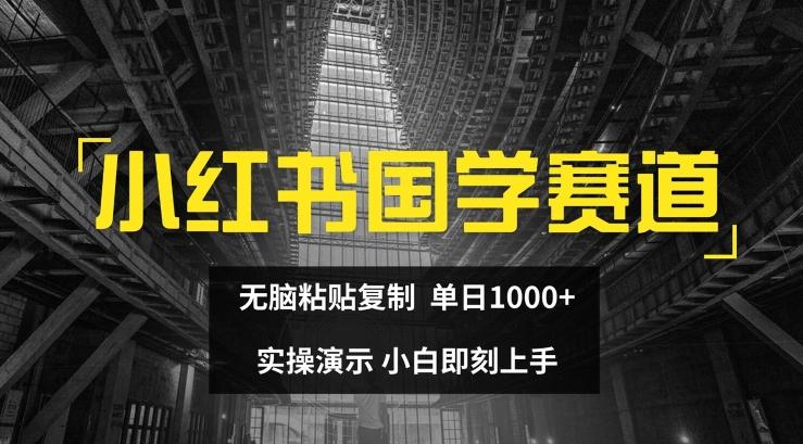 小红书国学赛道，无脑粘贴复制，单日1K，实操演示，小白即刻上手【揭秘】-南友云赚